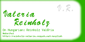 valeria reinholz business card